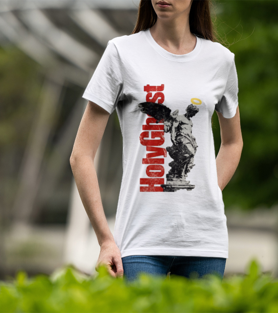 Holy Ghost Halo Statue Winged Angel T-Shirt