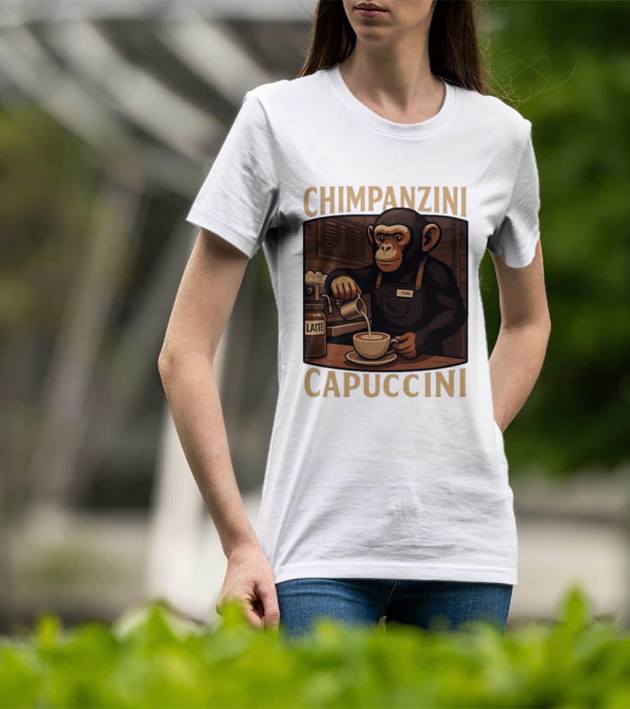 Chimpanzini Capuccini Latte Barista Chimp 'Toni T-Shirt