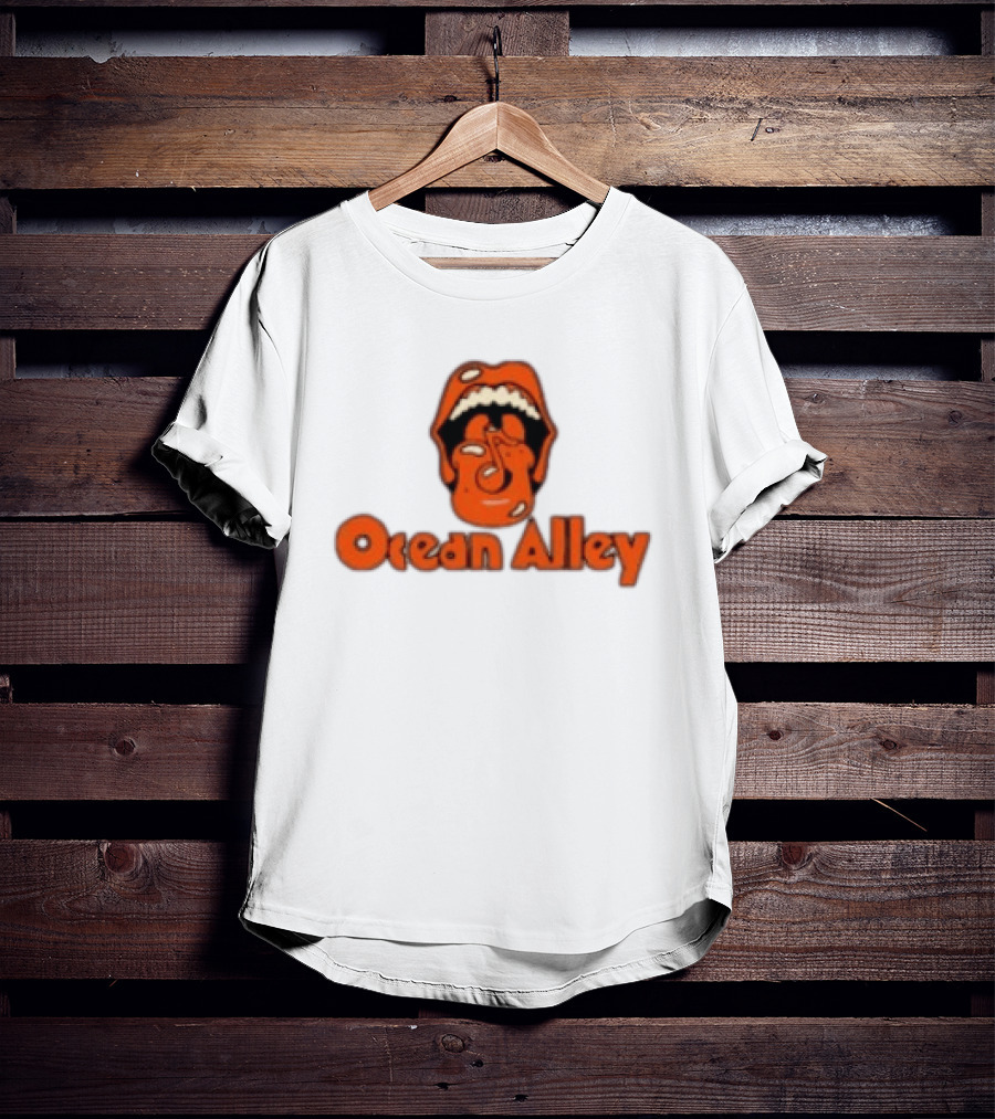 Ocean Alley Acid Tongue Ash Grey Vintage Inspired Merchandise T-Shirt