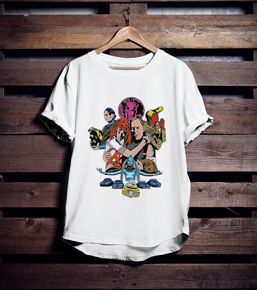 The Fifth Element Movie Characters Leeloo Korben Zorg Diva Plavalaguna Ruby Rhod Sci Fi Adventure T-Shirt