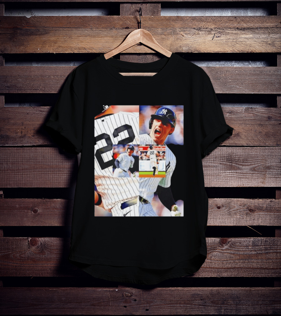 Harrison Bader No 22 Yankees Pinstripe Collage With Action Shots T-Shirt
