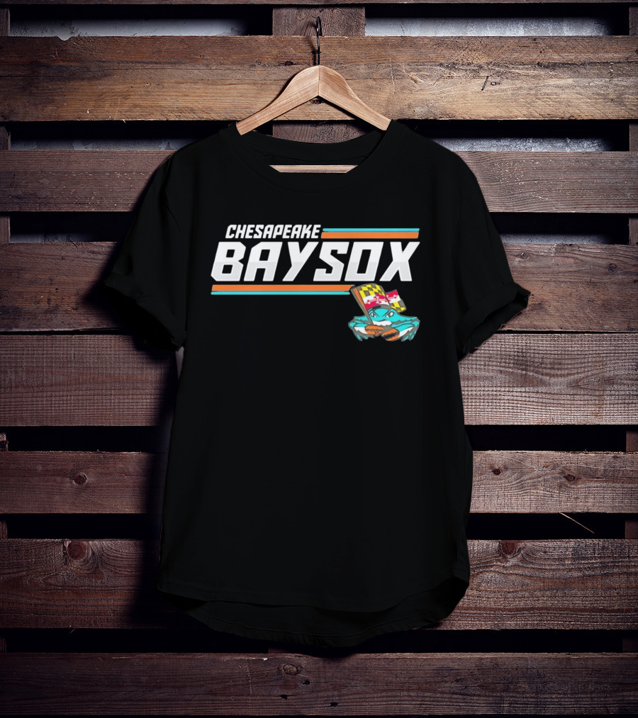 Chesapeake Baysox Maryland Crab Mascot Icon With Baseball Bat T-Shirt