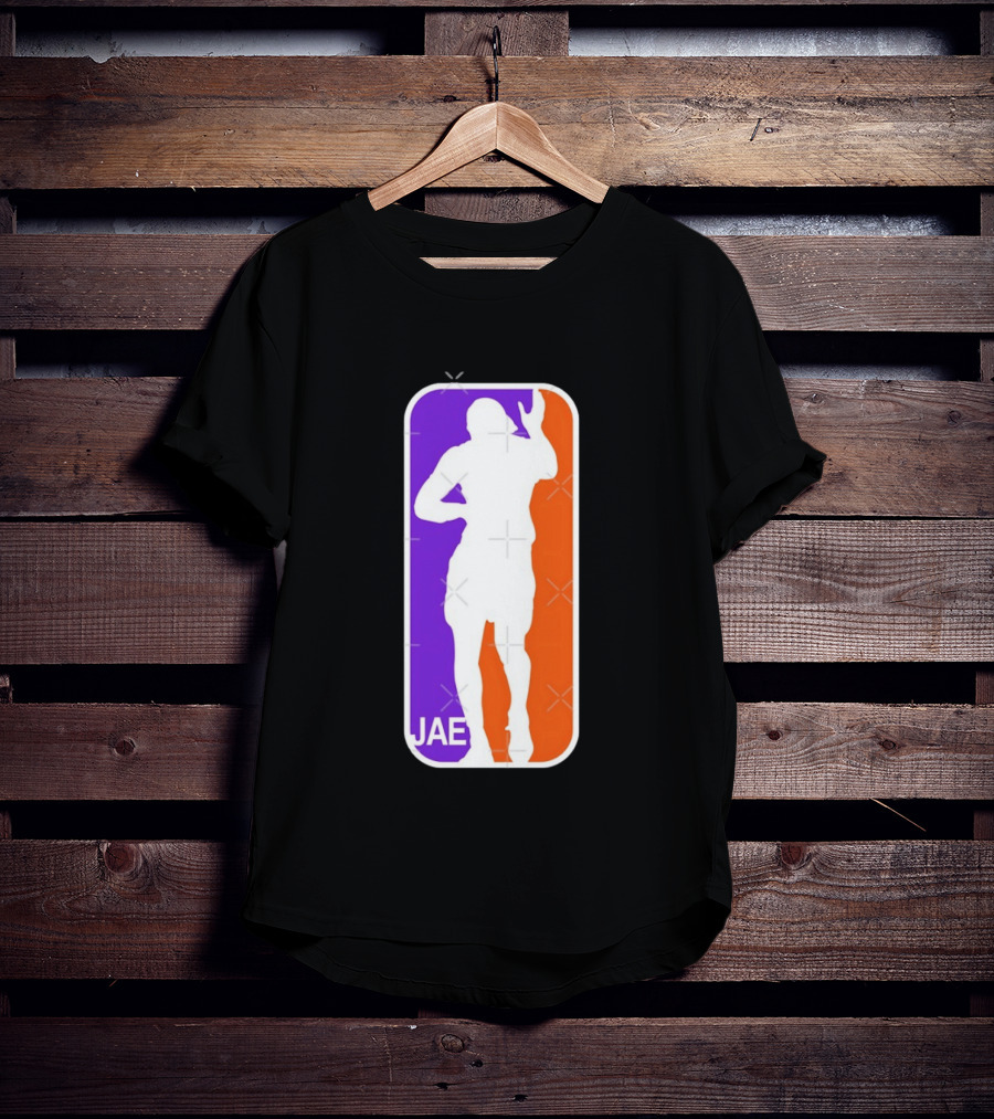 Jae Basketball Pose Purple And Orange T-Shirt