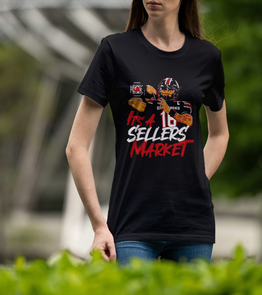 LaNorris Sellers South Carolina Gamecocks Football It's A Sellers Market 18 T-Shirt