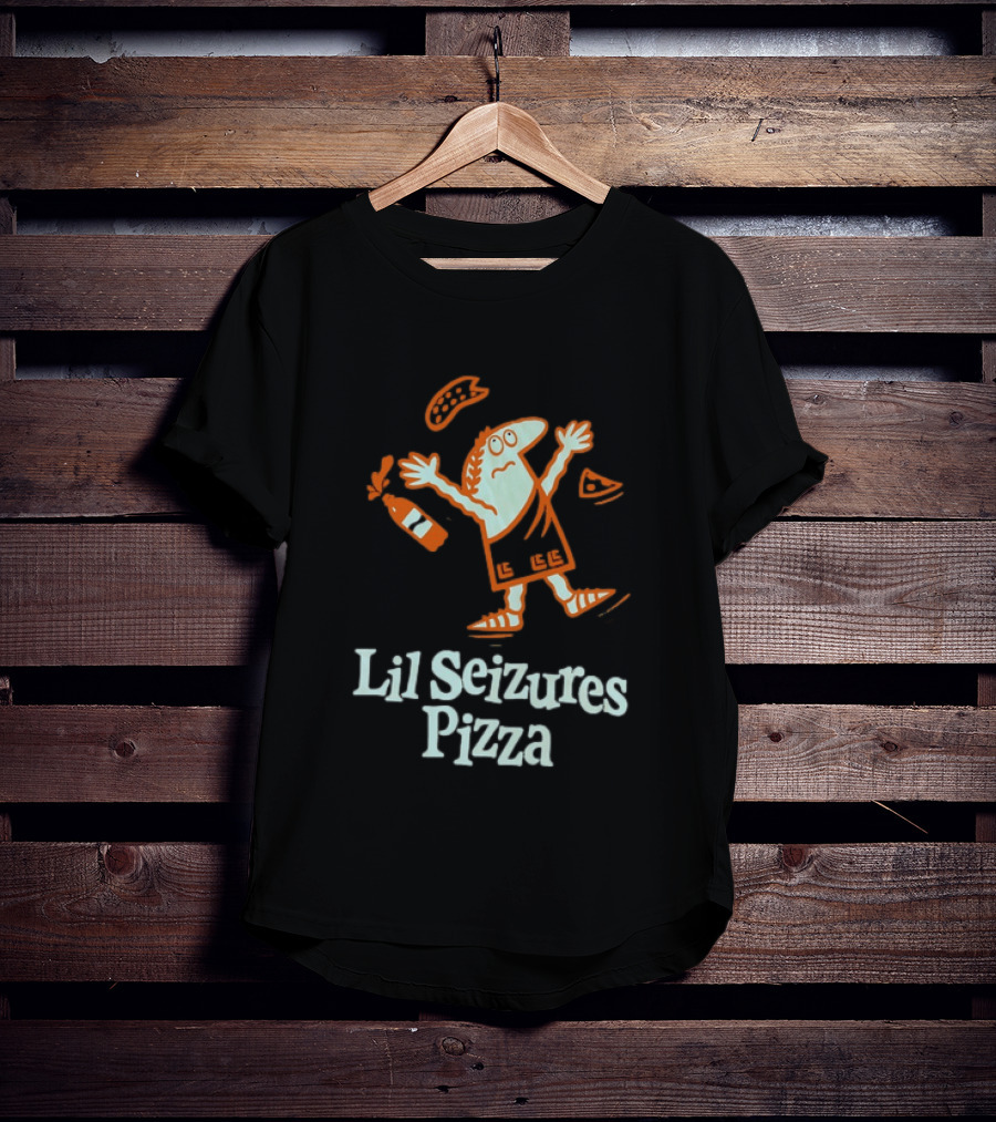 Lil Seizures Pizza Parody Little Caesars Meme T-Shirt