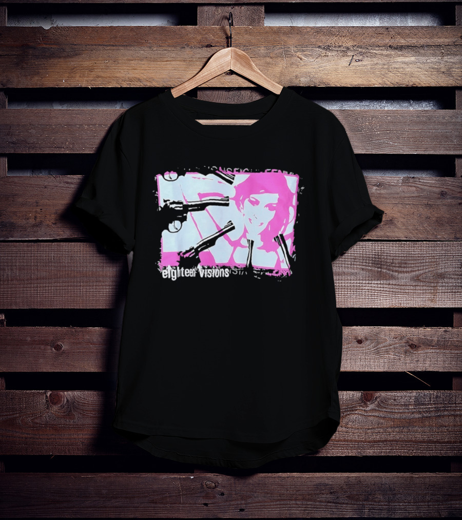 Eighteen Visions Pink Gun Metalcore Band T-Shirt