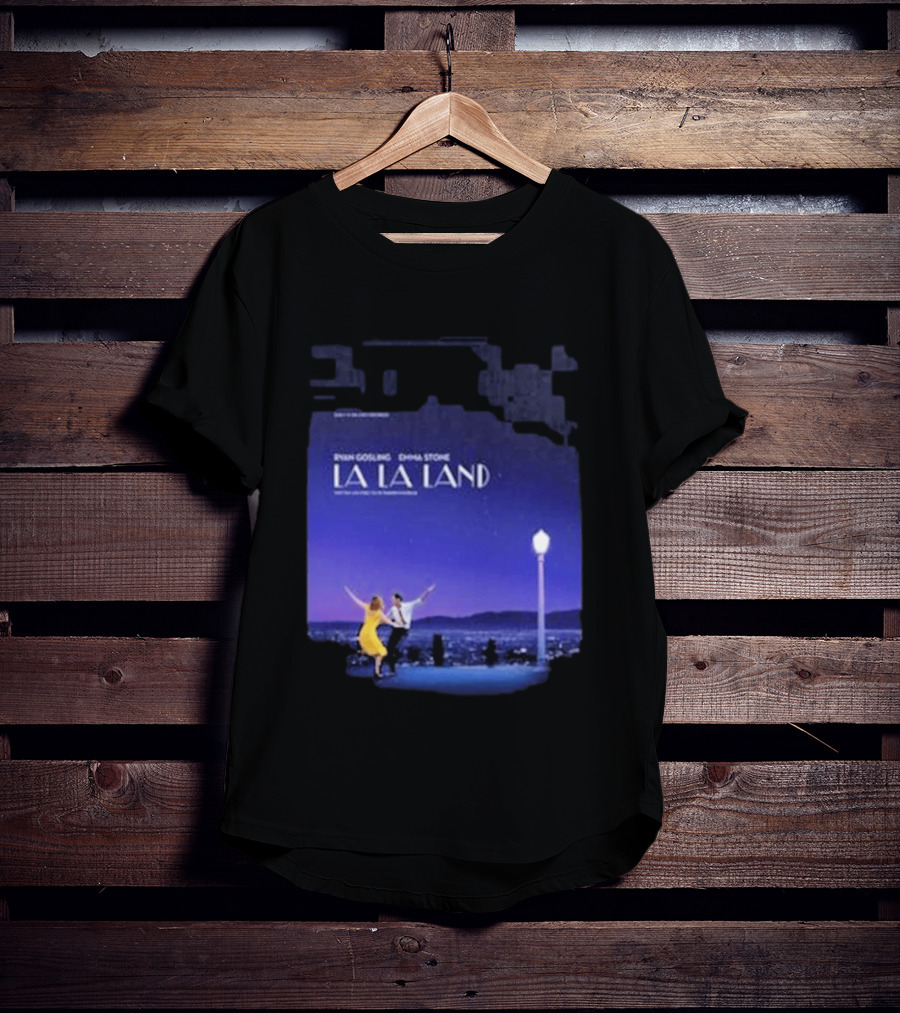 Ryan Gosling Emma Stone La La Land City Dance Under Streetlight 10th Anniversary T-Shirt