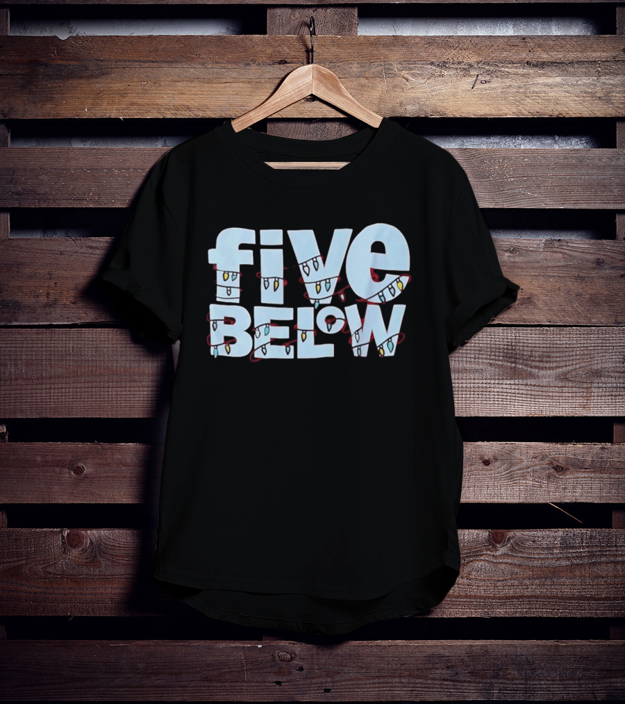 Five Below Holiday Festive Christmas Lights Decoration T-Shirt