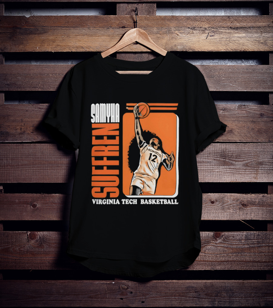 Samyha Suffren Virginia Tech Basketball Number 12 Jersey T-Shirt
