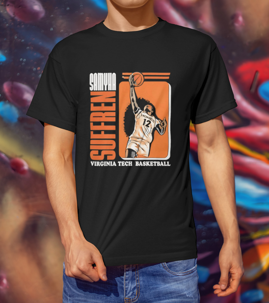 Samyha Suffren Virginia Tech Basketball Number 12 Jersey T-Shirt