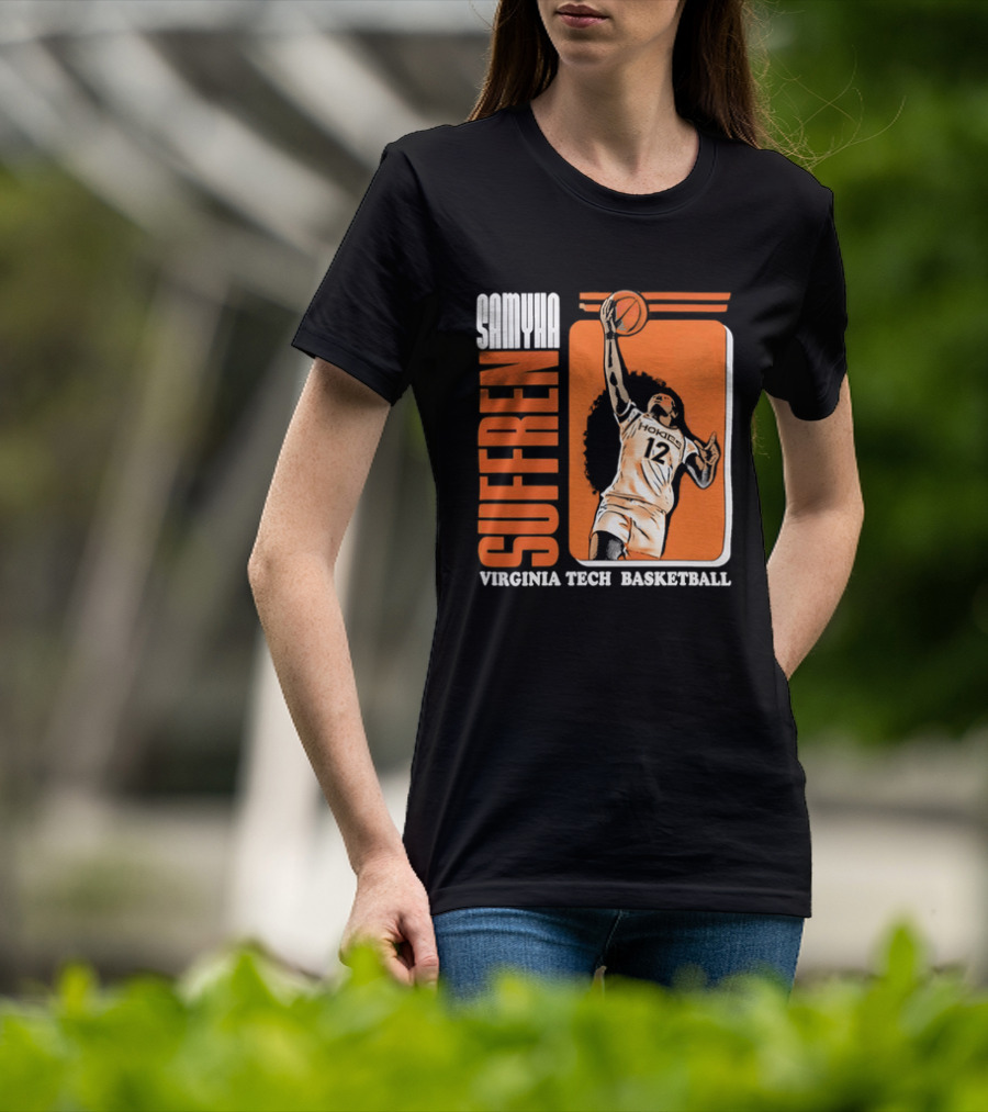 Samyha Suffren Virginia Tech Basketball Number 12 Jersey T-Shirt