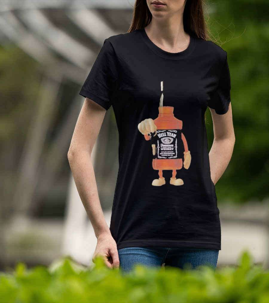 Hell Yeah Tennessee Whiskey Bottle Figure With Car Key T-Shirt