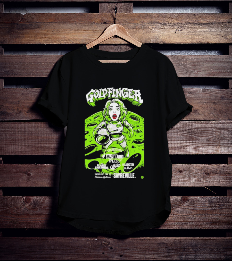 Goldfinger Mustard Plug The Planet Smashers Catbite Millington Skanksgiving Sayreville Alien Space Scene T-Shirt
