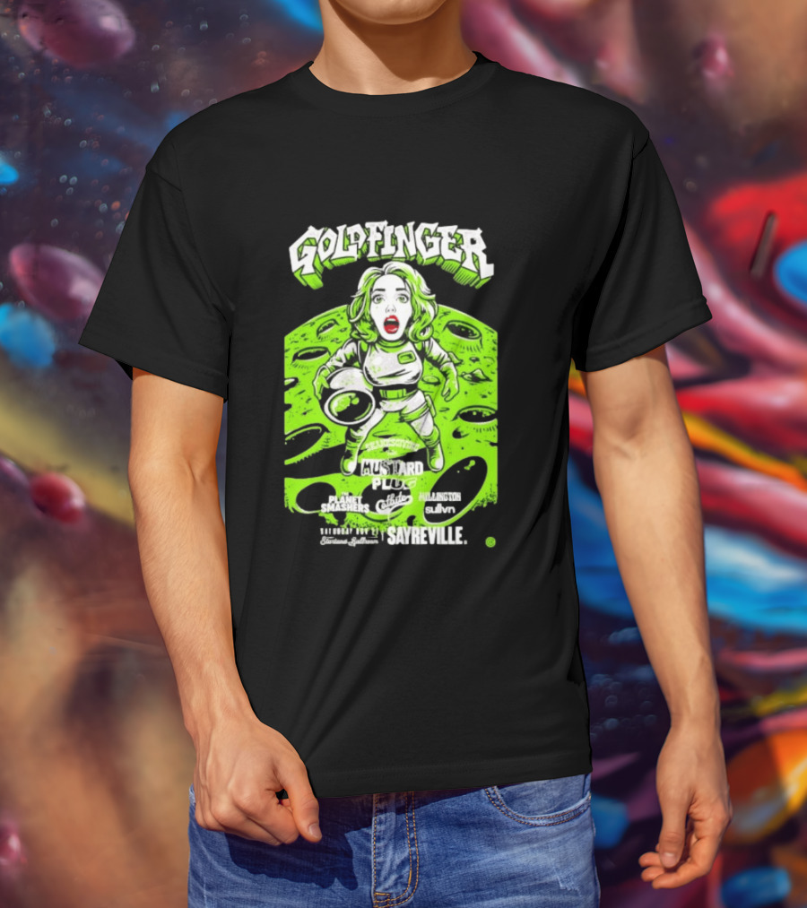 Goldfinger Mustard Plug The Planet Smashers Catbite Millington Skanksgiving Sayreville Alien Space Scene T-Shirt