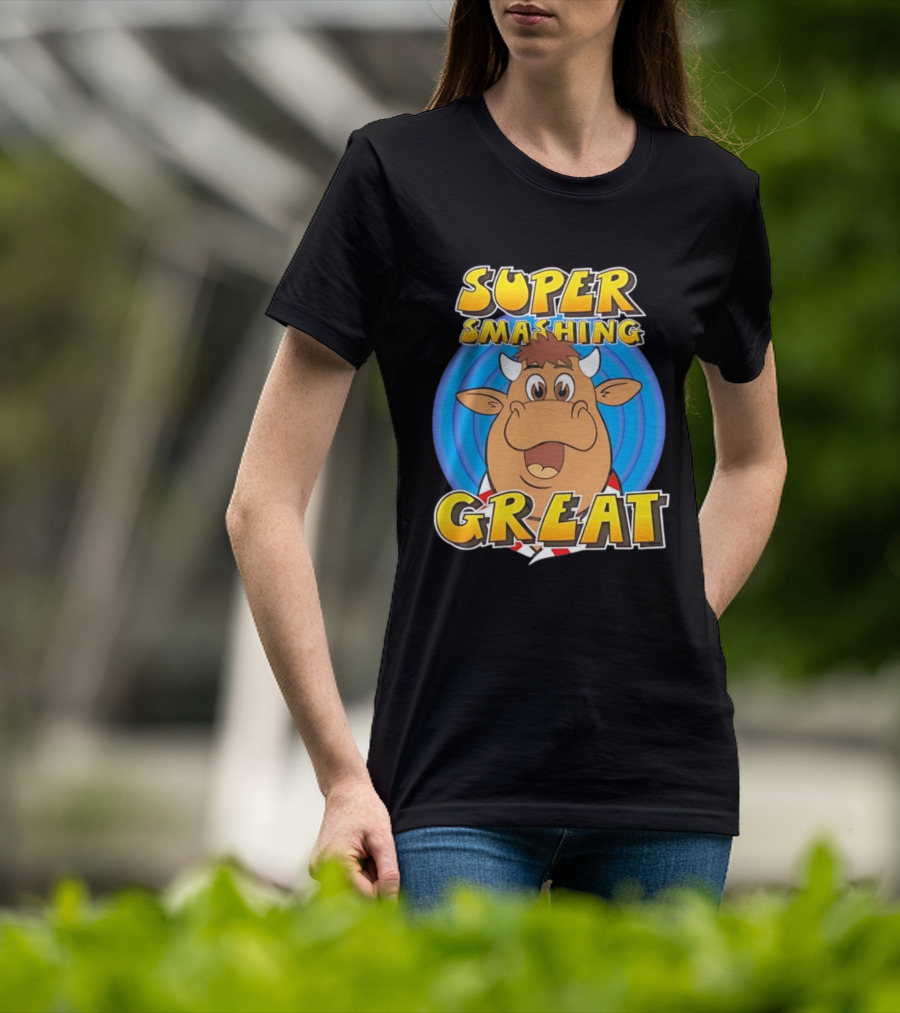Super Smashing Great Cartoon Bull T-Shirt
