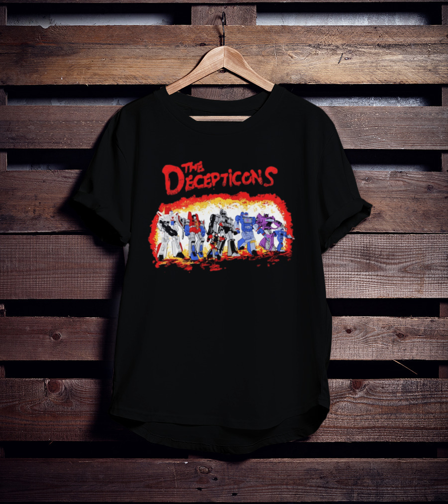 The Decepticons Transformers Group Distressed Vintage Look T-Shirt