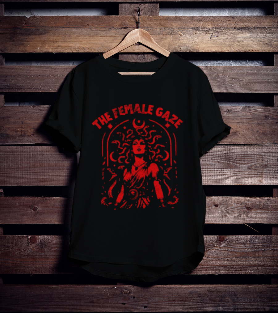 The Female Gaze Medusa Holding Sword Empowerment T-Shirt