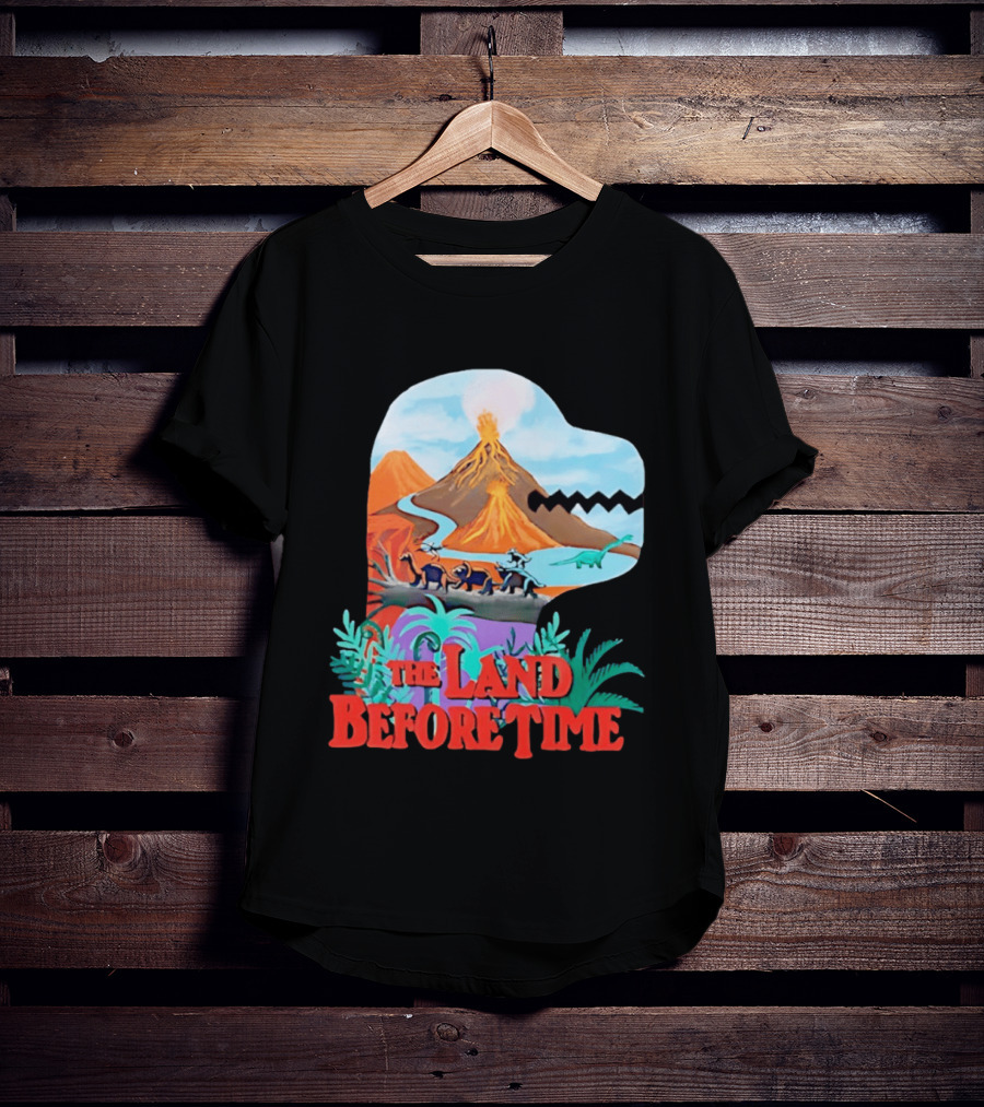 The Land Before Time Dinosaur Volcano Landscape T-Shirt