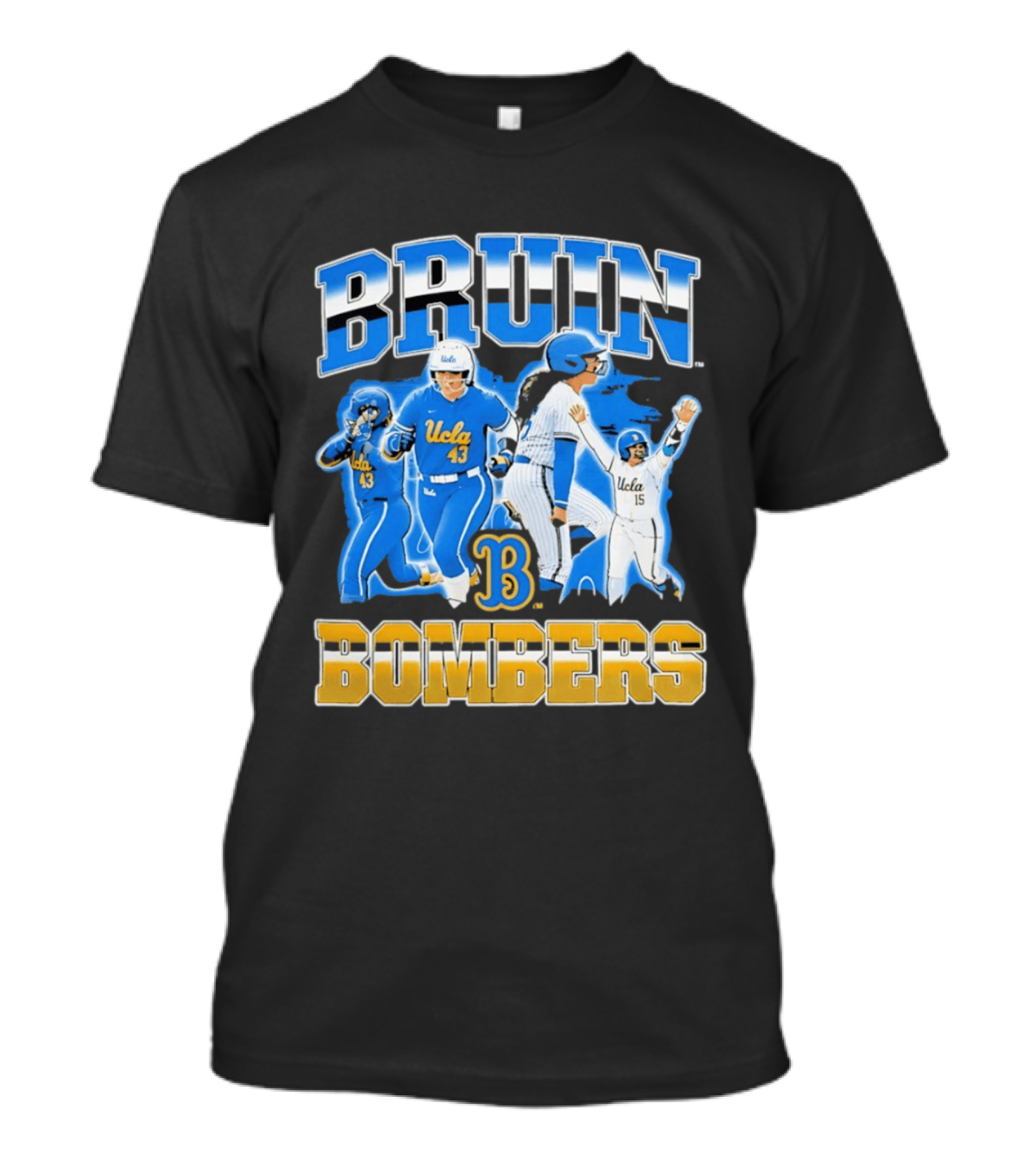 UCLA Bruin Bombers Softball Players Collage T-Shirt
