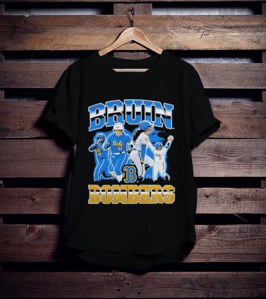 UCLA Bruin Bombers Softball Players Collage T-Shirt