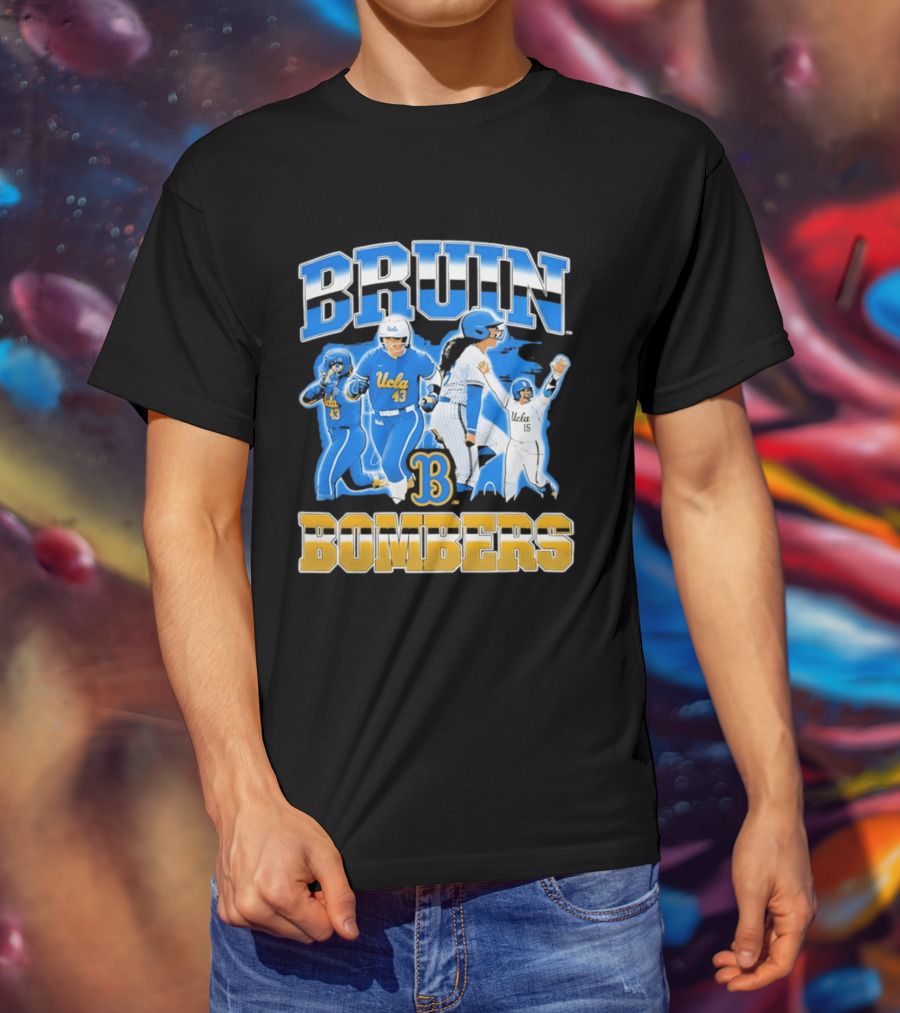 UCLA Bruin Bombers Softball Players Collage T-Shirt