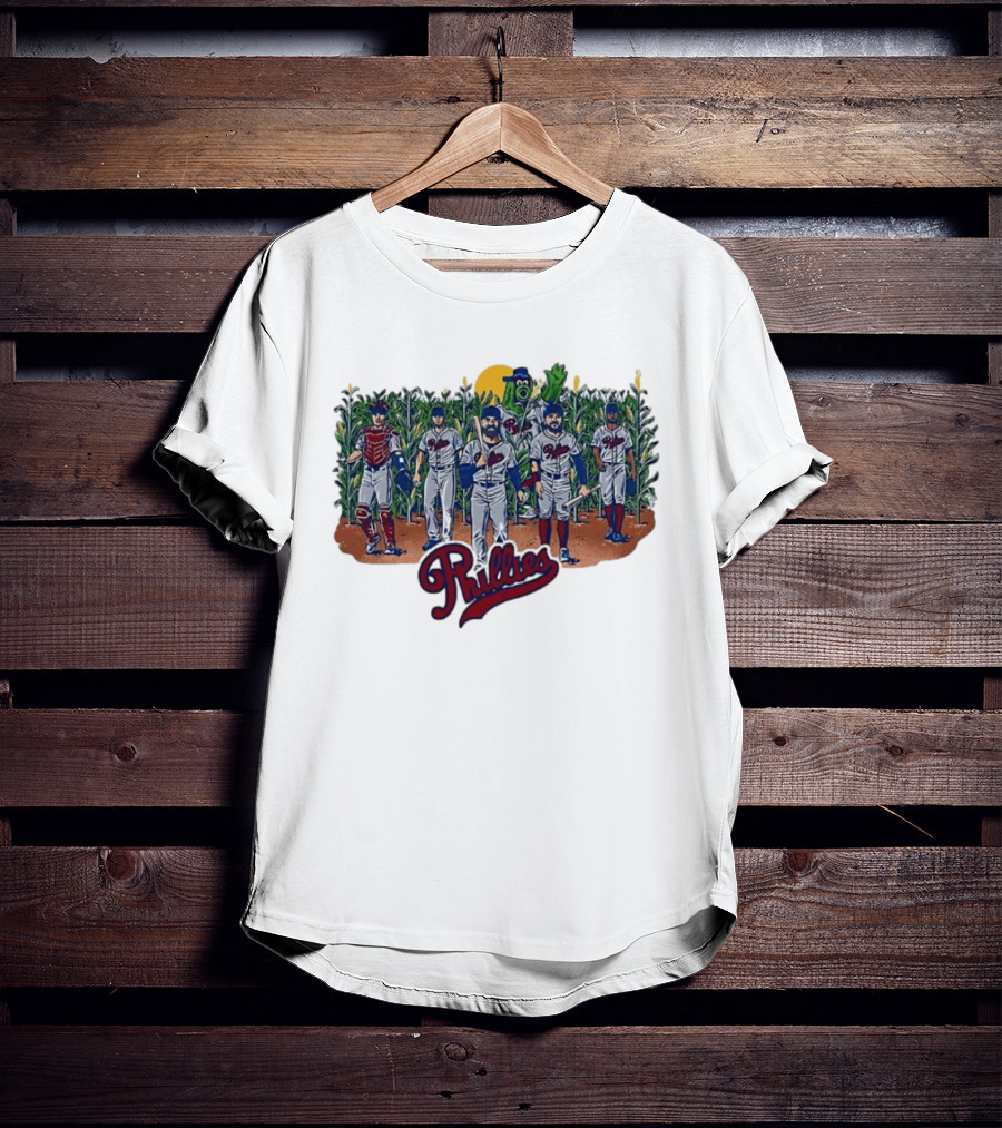 Philadelphia Phillies Players And Phillie Phanatic Among Cornfield T-Shirt