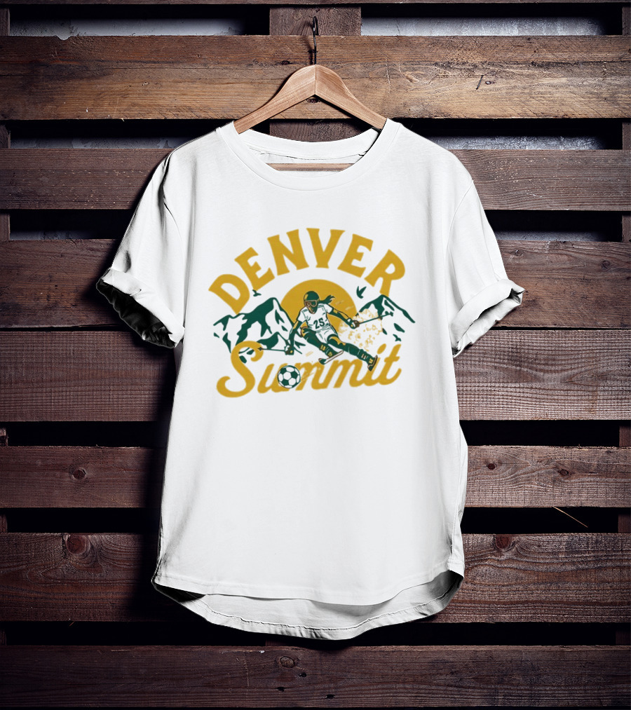 Denver Summit Number 25 Skiing Down Mountain Soccer T-Shirt