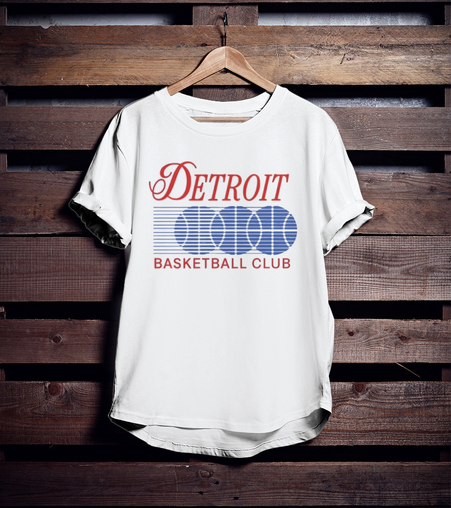 Detroit Basketball Club Basketball Silhouette Stripes T-Shirt