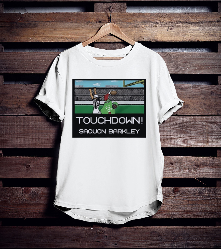 Touchdown Saquon Barkley Pixel Philadelphia Eagles T-Shirt