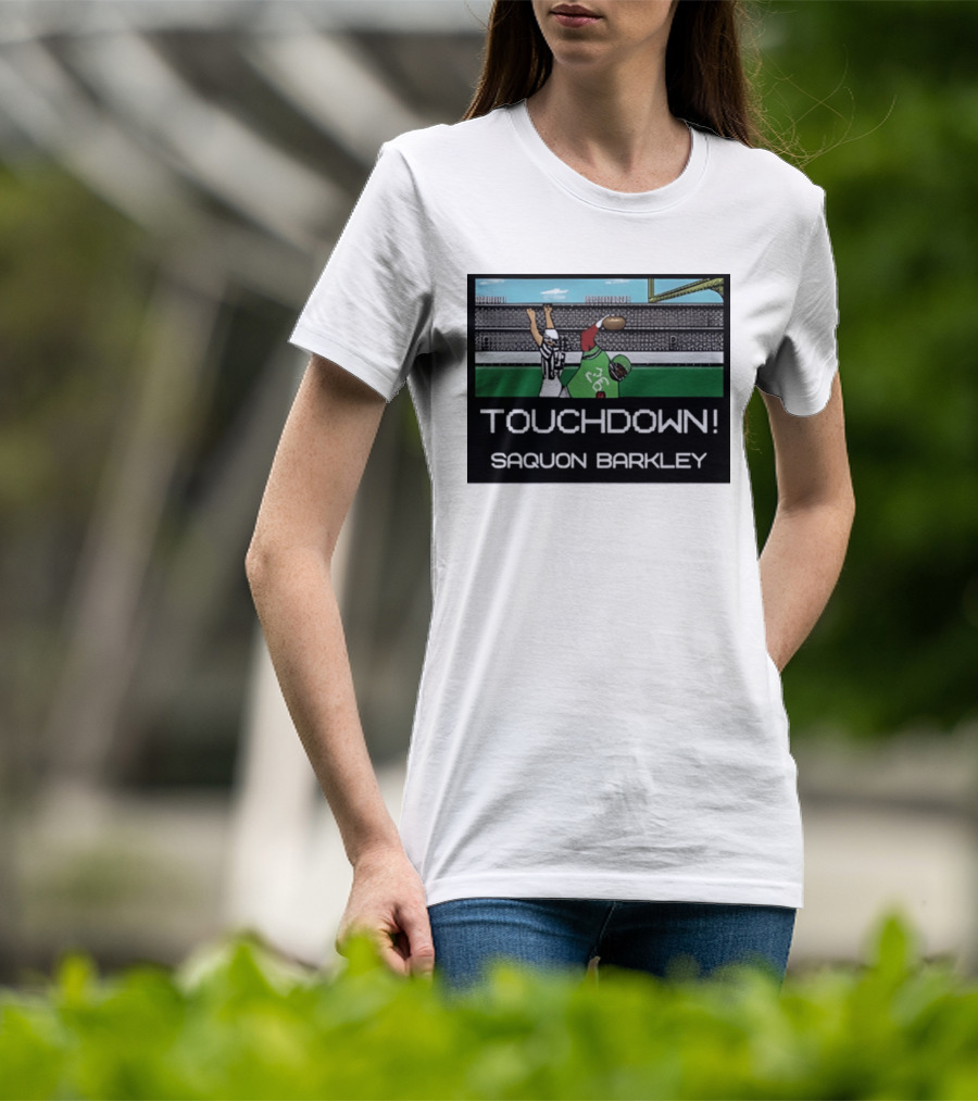 Touchdown Saquon Barkley Pixel Philadelphia Eagles T-Shirt
