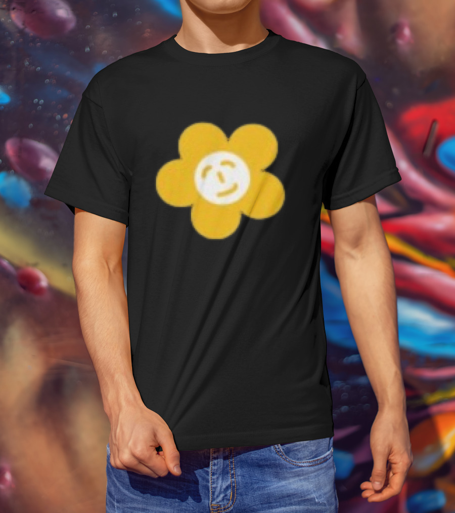 Paperboxmart Store Smiling Yellow Flower Face T-Shirt