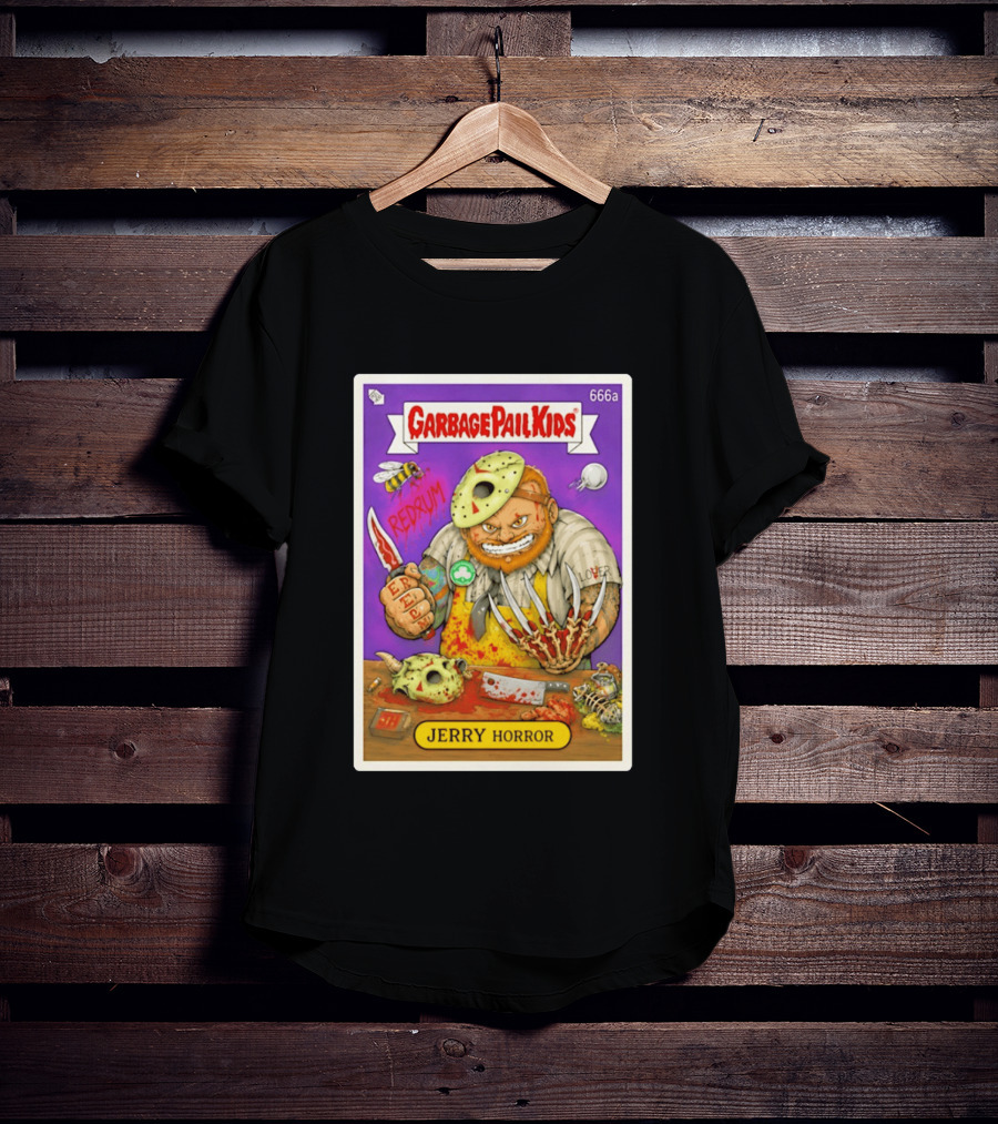 Garbage Pail Kids 666a Jerry Horror Redrum Trading Card T-Shirt