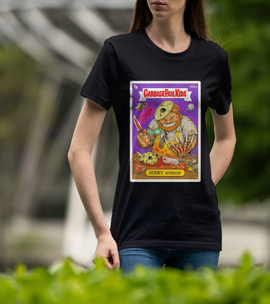 Garbage Pail Kids 666a Jerry Horror Redrum Trading Card T-Shirt