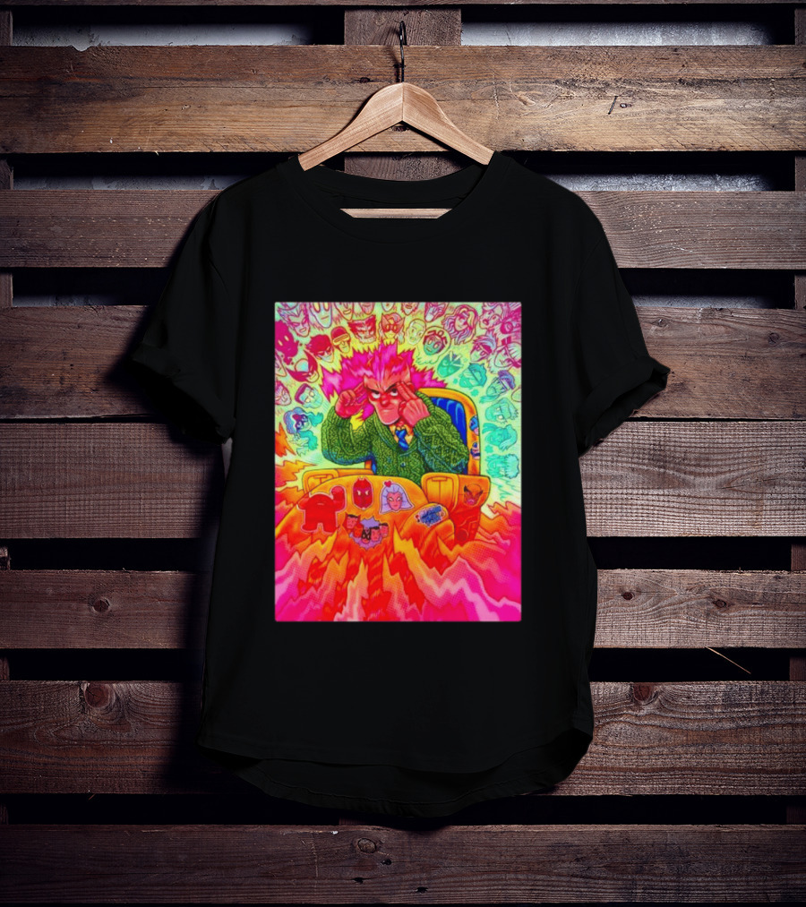 Professor X Dazzler World Tour X Men Collage Psychedelic Comic Art Marvel Characters T-Shirt