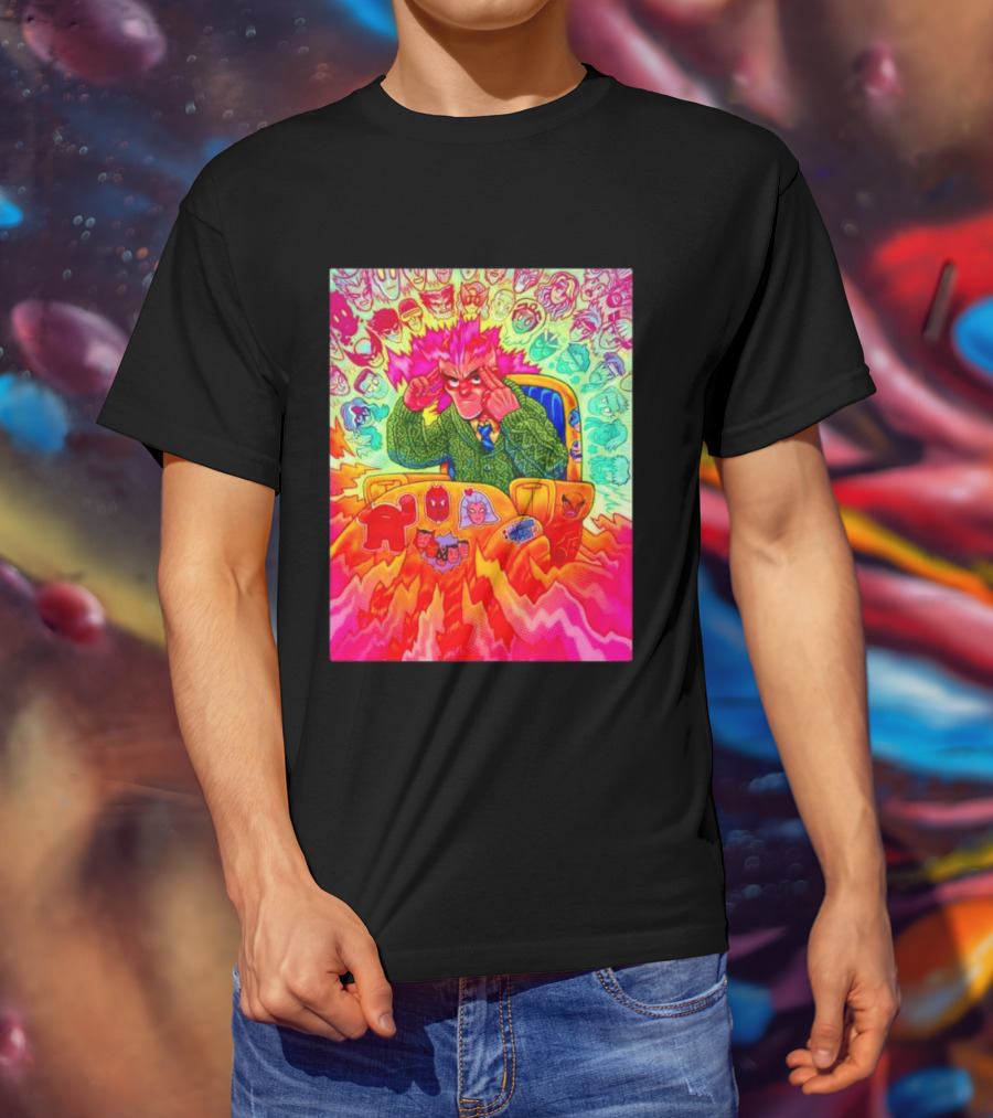 Professor X Dazzler World Tour X Men Collage Psychedelic Comic Art Marvel Characters T-Shirt