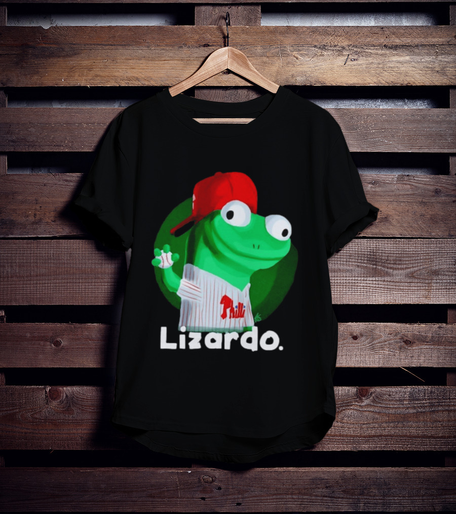 Lizardo Philadelphia Phillies Baseball Philli Red Cap Cartoon T-Shirt