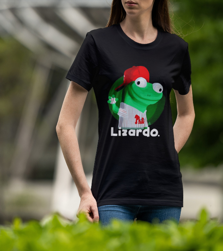 Lizardo Philadelphia Phillies Baseball Philli Red Cap Cartoon T-Shirt
