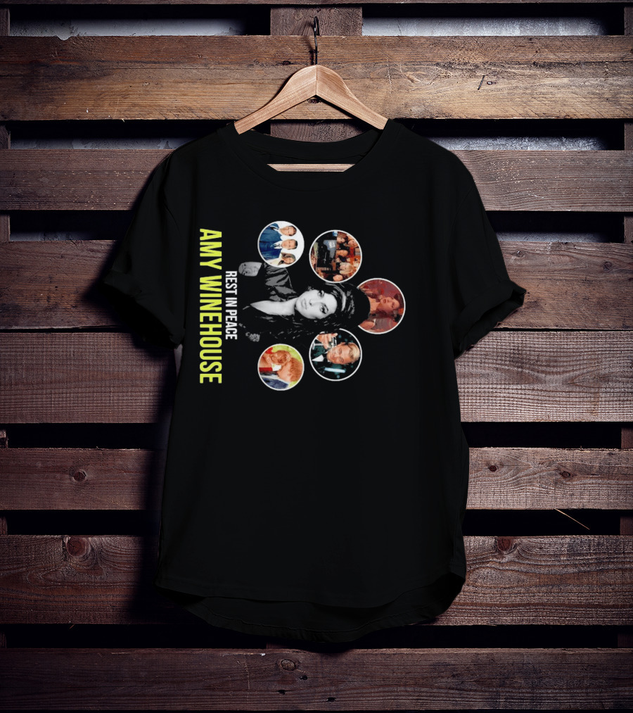 Rest In Peace Amy Winehouse Iconic Collage T-Shirt