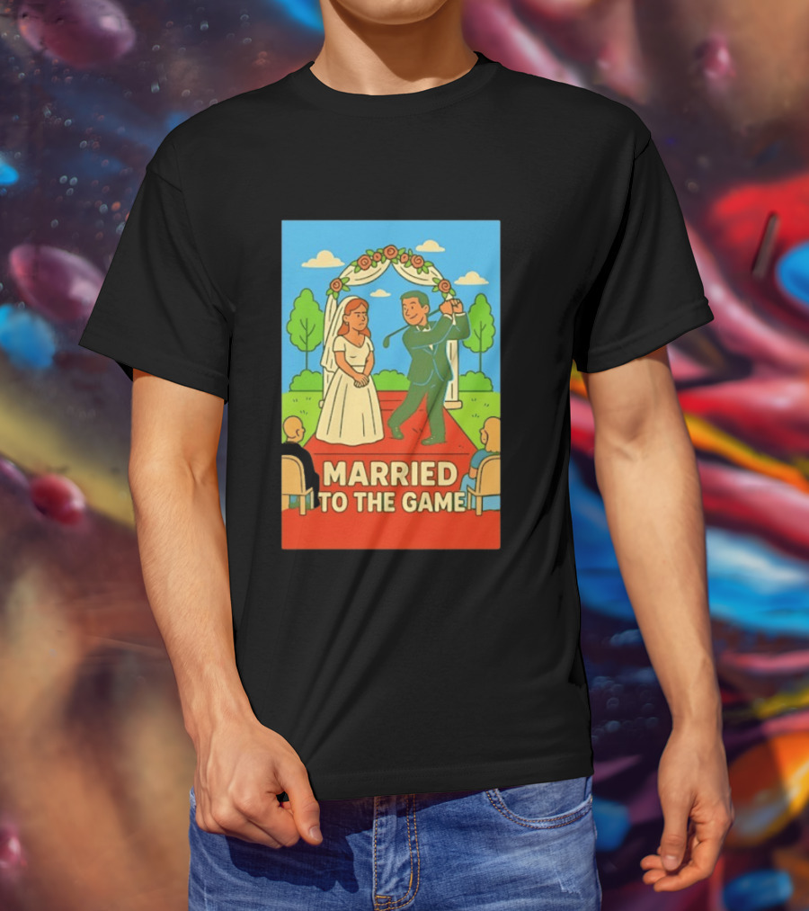 Married To The Game Groom Golfing At Wedding T-Shirt