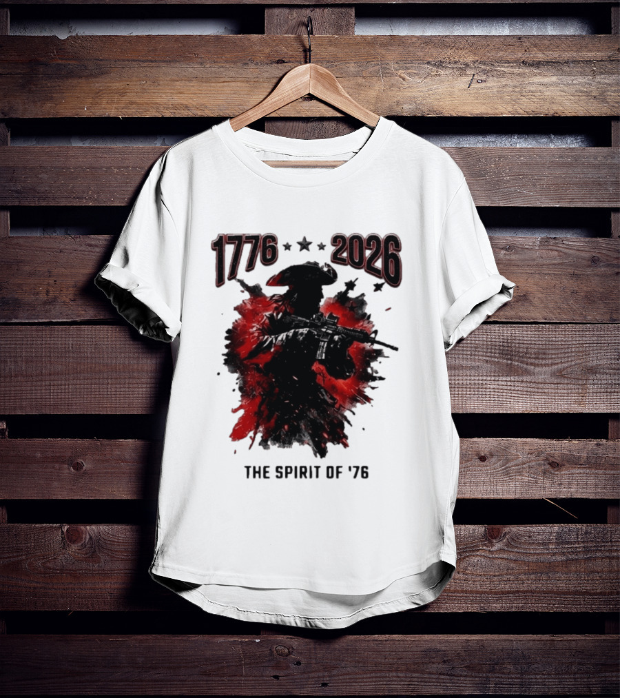1776 2026 The Spirit Of '76 USA Patriotic Soldier T-Shirt