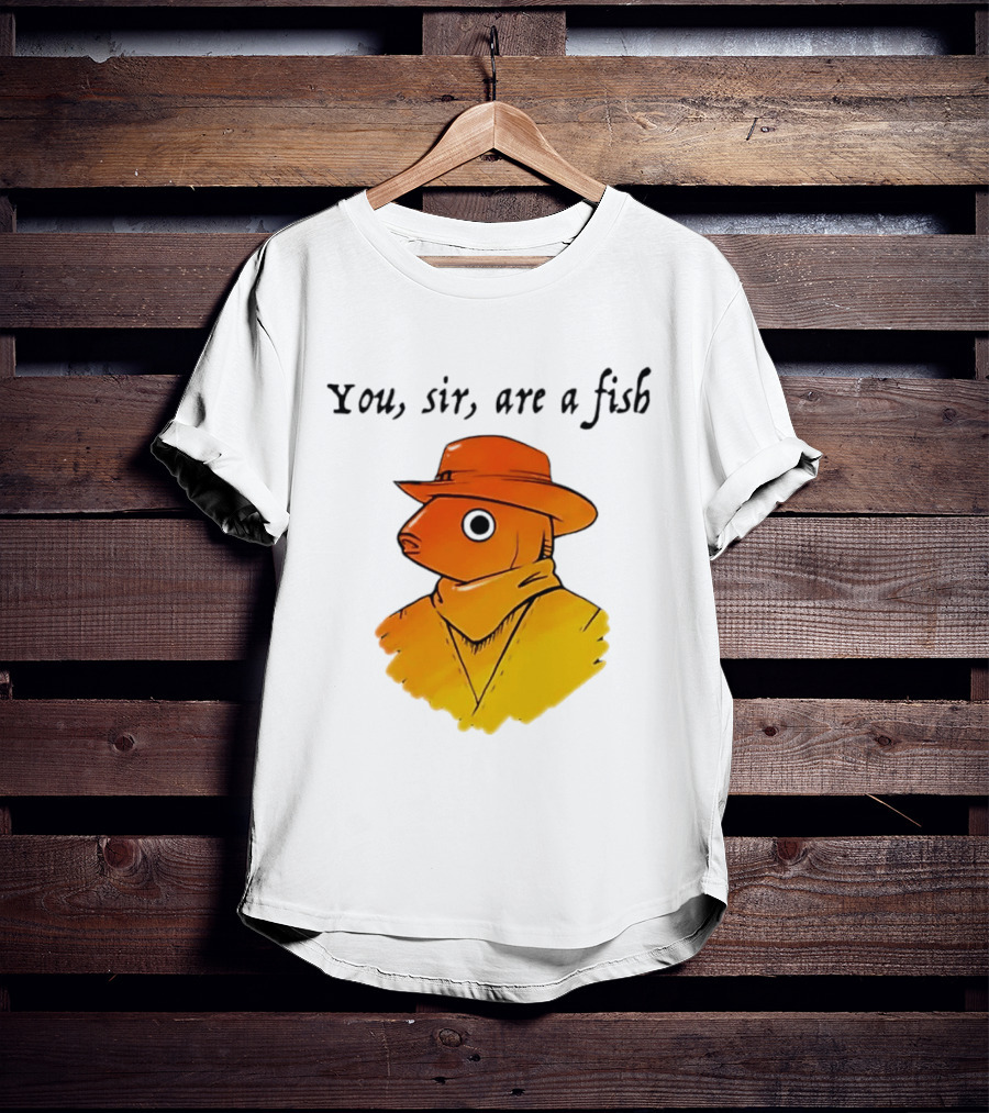You Sir Are A Fish Cowboy Western Hat And Scarf T-Shirt