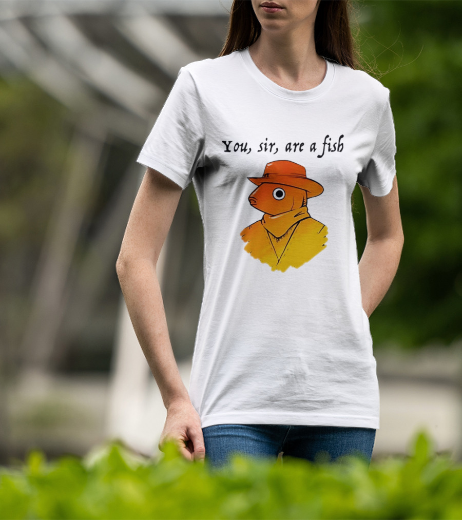 You Sir Are A Fish Cowboy Western Hat And Scarf T-Shirt