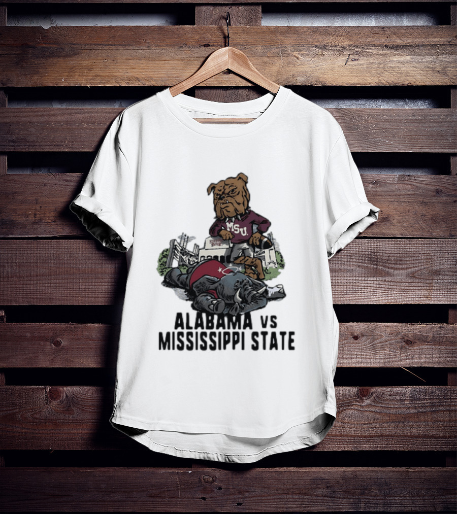 Alabama Vs Mississippi State Bulldogs Football Rivalry Game Day T-Shirt
