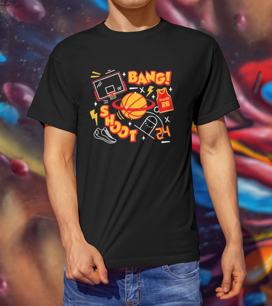 Bang Shoot Basketball Brand 26 Jersey Hoop 24 Sport Athletic T-Shirt