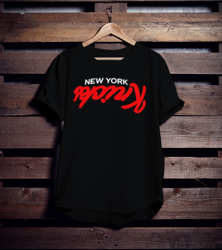 New York Knicks NBA Basketball Retro Red Script T-Shirt