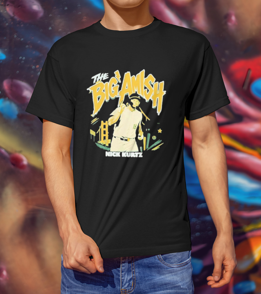 Nick Kurtz Athletics Baseball The Big Amish Sports T-Shirt