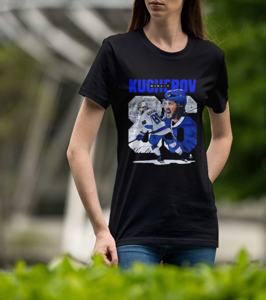 Kucherov 86 Skating And Celebrating Tampa Bay Lightning T-Shirt