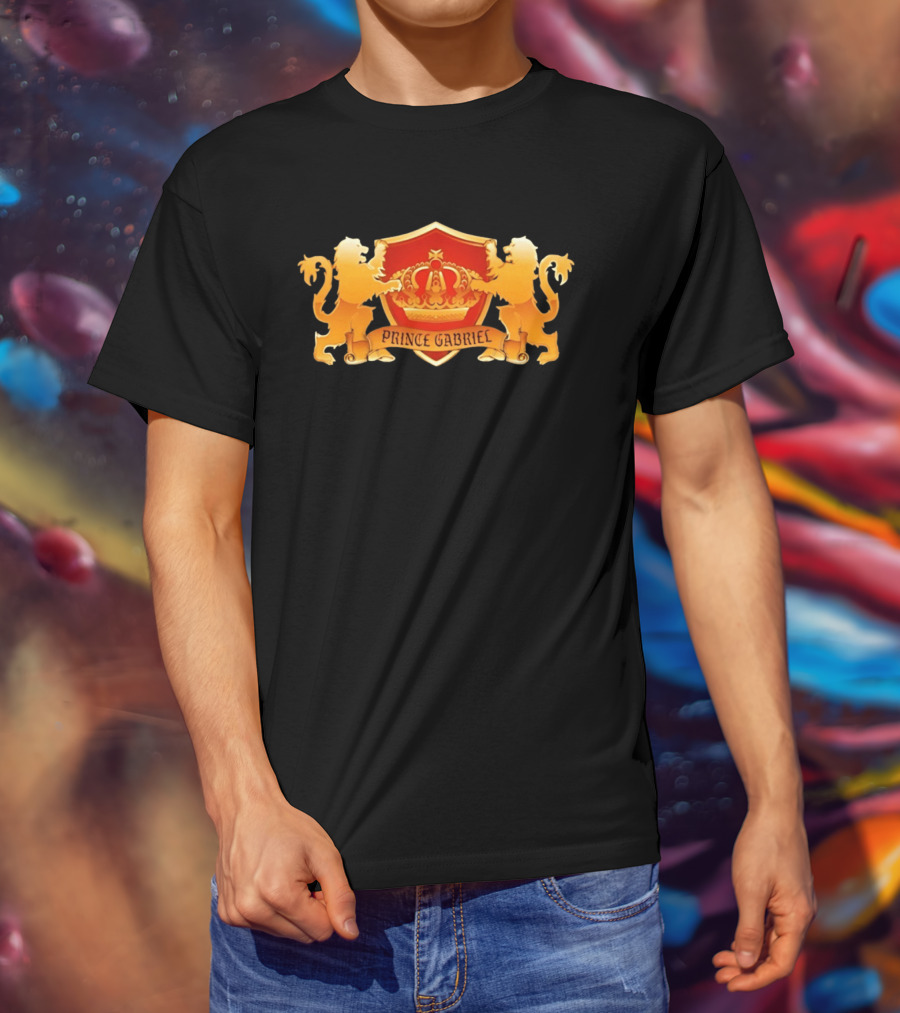 Prince Gabriel Regal Crown Emblem With Golden Lions T-Shirt