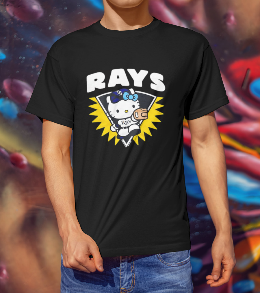 Hello Kitty Tampa Bay Rays Baseball Collaboration T-Shirt