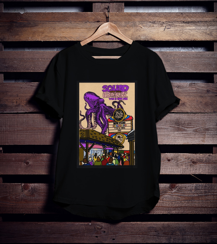 Squid On The Deck Charleston Pour House July 25 6PM Live Event T-Shirt